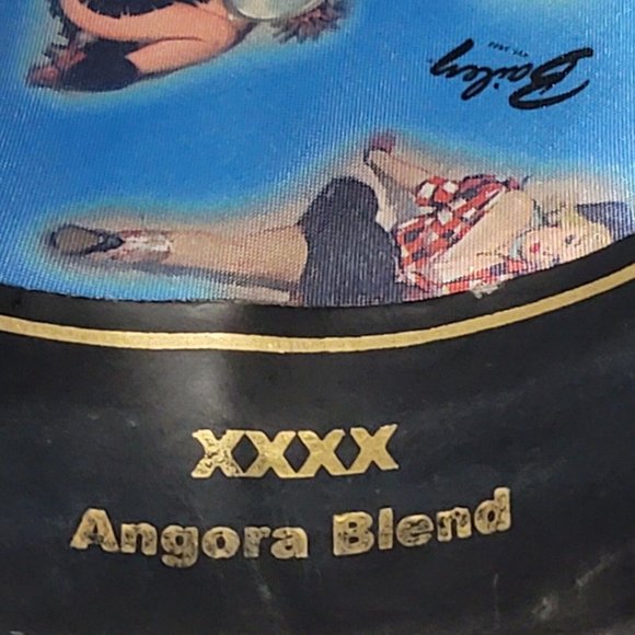 Vintage Bailey's Cowboy Western 4-H Black Hat Angora 4X Felted Hat Size 6 1/2 - Picture 8 of 10